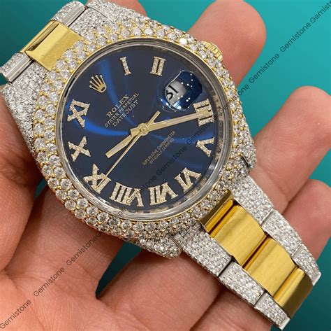 moissanite rolex|moissanite bust down rolex.